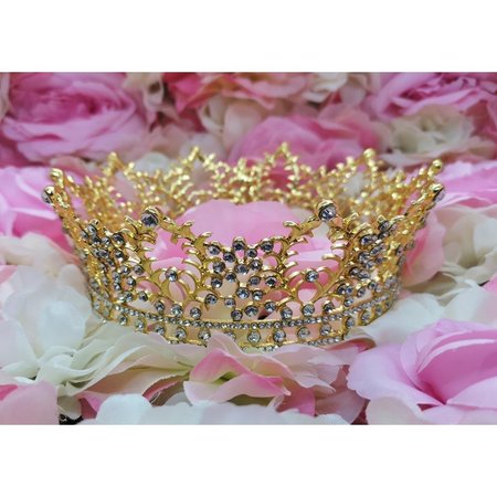 TIAN SWEET 73 oz Crown with Clear Rhinestone Gold 34019GD
